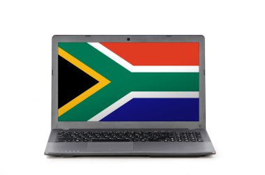 Laptop ve Güney Afrika bayrağı
