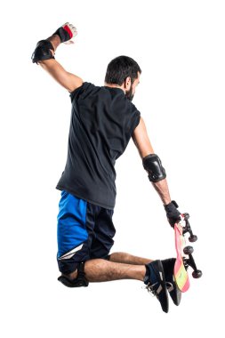 Atlama kaykay ile adam