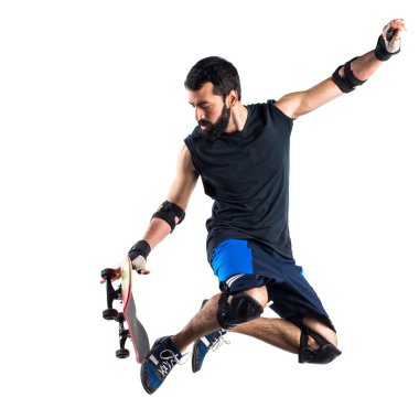 Atlama kaykay ile adam