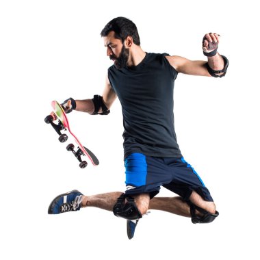 Atlama kaykay ile adam