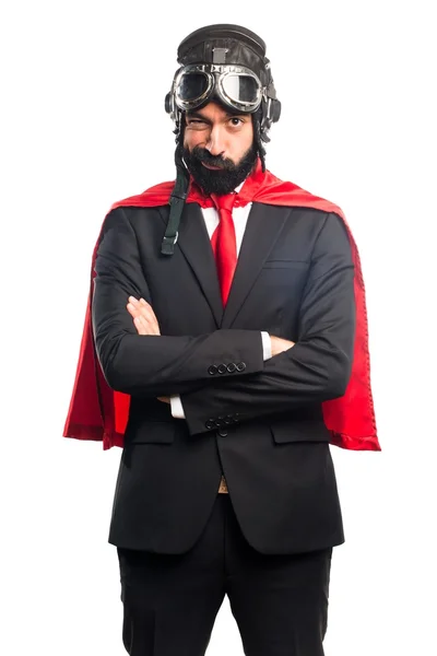 Super hrdina podnikatel — Stock fotografie