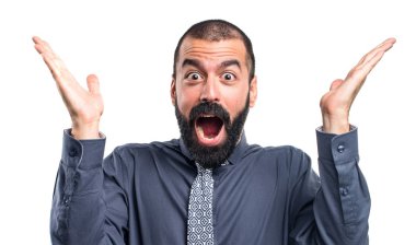 Adam sürpriz jest yapıyor.