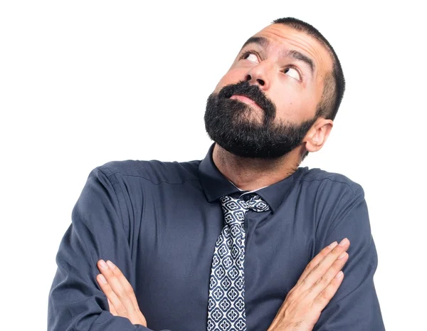 Hombre sobre fondo blanco aislado — Foto de Stock