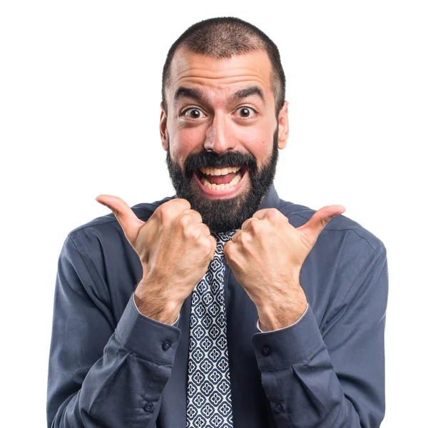 Hombre con el pulgar hacia arriba — Foto de Stock