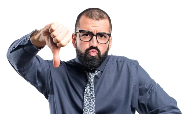 Hombre haciendo mala señal — Foto de Stock