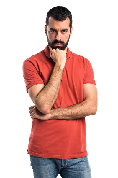 Homem sobre fundo branco isolado — Fotografia de Stock