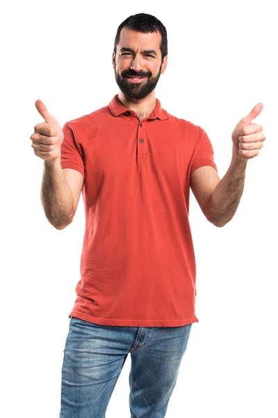 Homem sobre fundo branco isolado — Fotografia de Stock