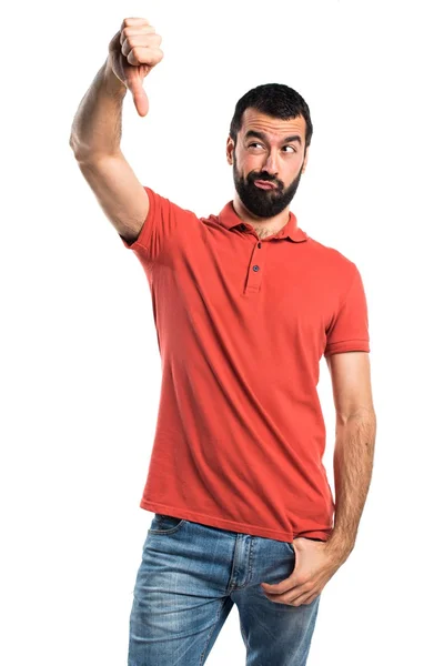 Hombre sobre fondo blanco aislado — Foto de Stock