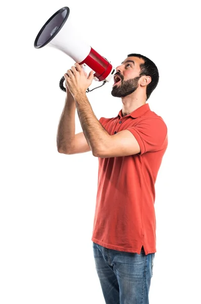 Hombre sobre fondo blanco aislado — Foto de Stock