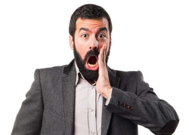 Adam izole arka plan