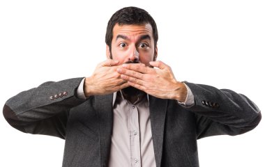 Adam izole arka plan