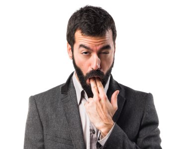 Adam izole arka plan