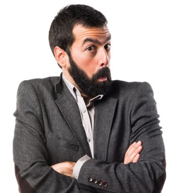 Adam izole arka plan