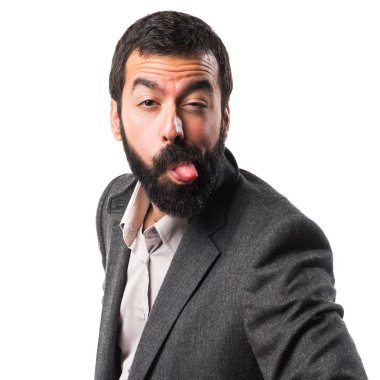 Adam izole arka plan