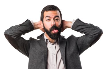 Adam izole arka plan