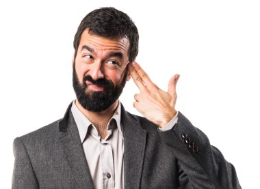 Adam izole arka plan