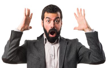 Adam izole arka plan