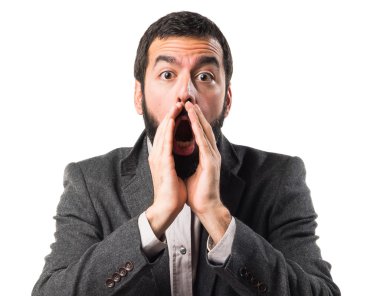 Adam izole arka plan