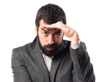 Adam izole arka plan