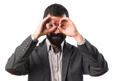 Adam izole arka plan