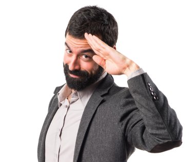 Adam izole arka plan