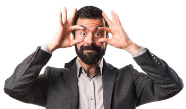 Adam izole arka plan