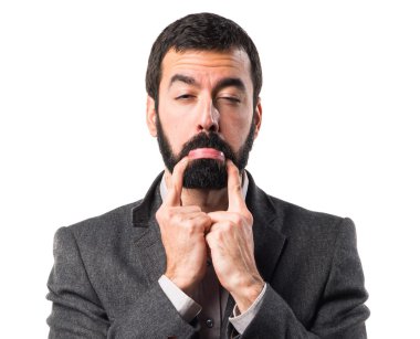 Adam izole arka plan