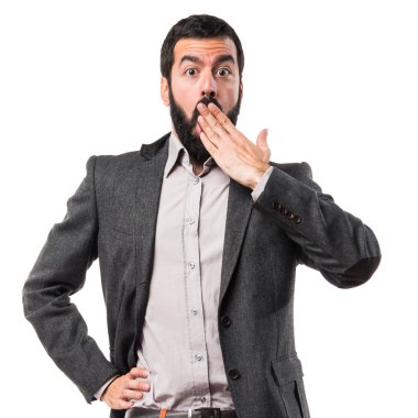 Adam izole arka plan