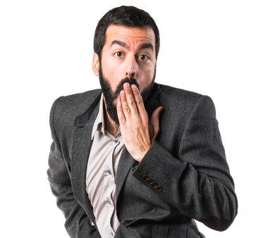 Adam izole arka plan