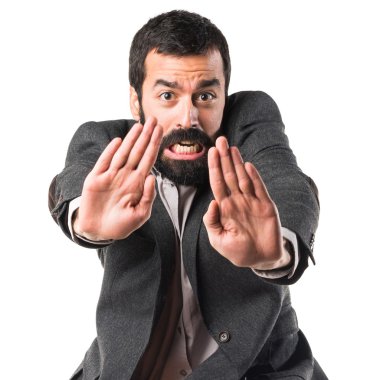 Adam izole arka plan