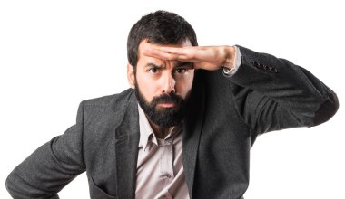 Adam izole arka plan