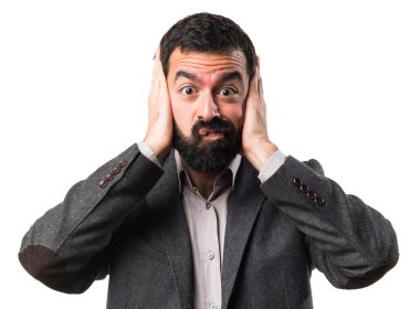 Adam izole arka plan