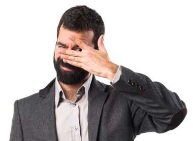 Adam izole arka plan