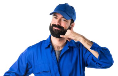 Adam izole arka plan