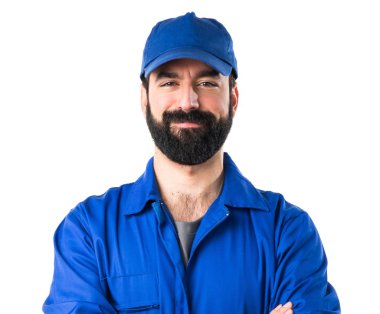 Adam izole arka plan