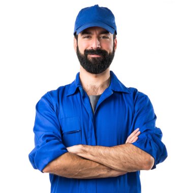 Adam izole arka plan