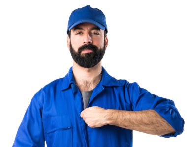 Adam izole arka plan