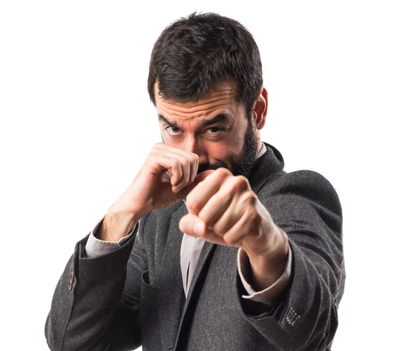 Hombre sobre fondo aislado — Foto de Stock