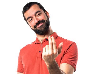 Yakışıklı adam önümüzdeki jest