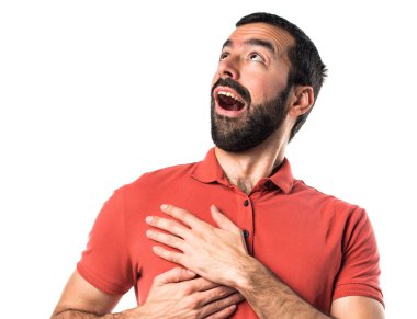 Aşık yakışıklı adam