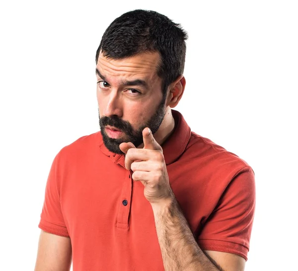 Hombre sobre un terreno aislado — Foto de Stock