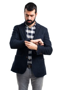 Adam izole arka plan