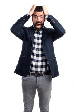 Adam izole arka plan