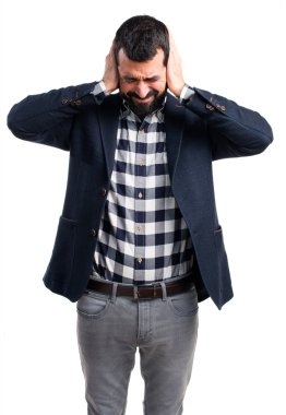 Adam izole arka plan