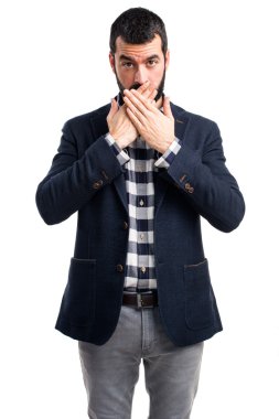 Adam izole arka plan