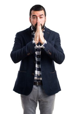 Adam izole arka plan