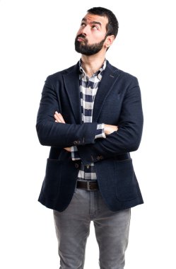 Adam izole arka plan