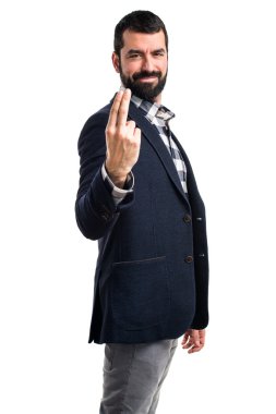 Adam izole arka plan