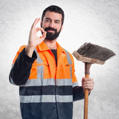 Çöp Adam ok işareti yapmak