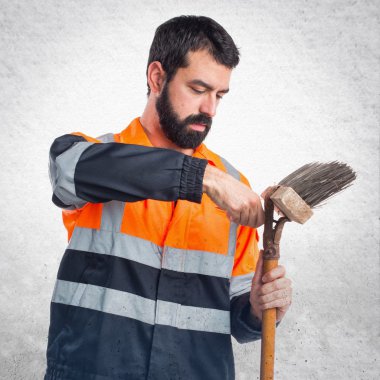 Adam izole arka plan